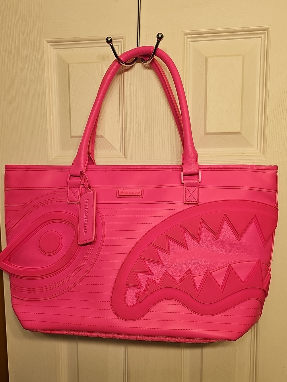 Sprayground Sakura Shock Wave Tote Bag - Neon Pink LIMITED EDITION